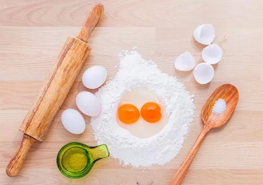 Ingredientes para hacer pasta casera