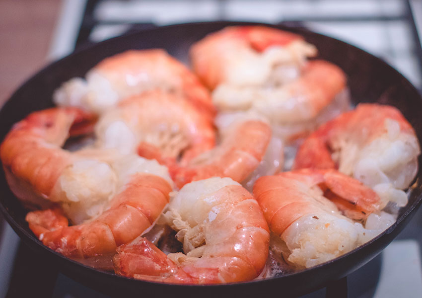 Ingredientes para ceviche de camarón