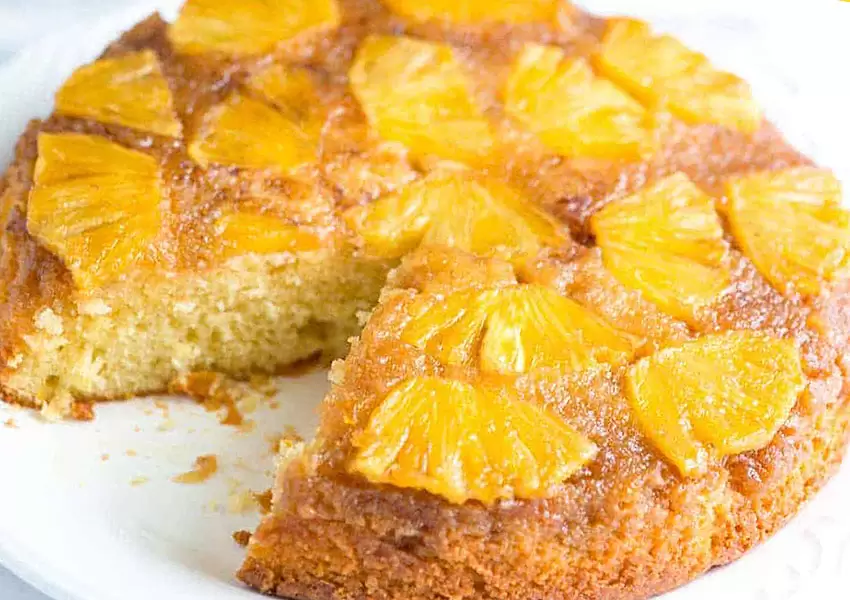 Tarta de piña en baño maría
